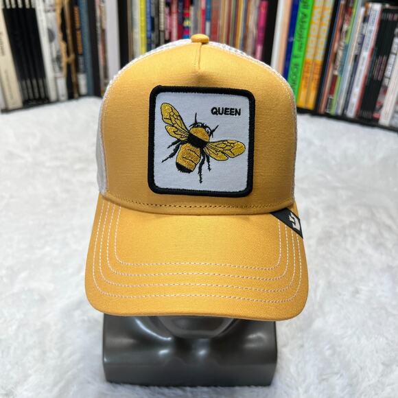 GOORIN BROS THE QUEEN BEE YELLOW HAT / TRUCKER HAT THE FARM - Picture 1 of 5